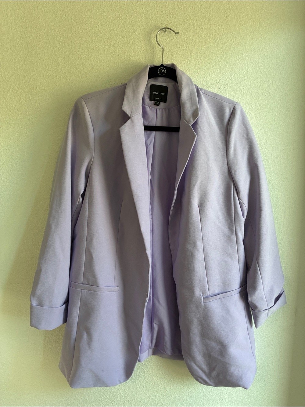 Love Tree Lavender Open Blazer